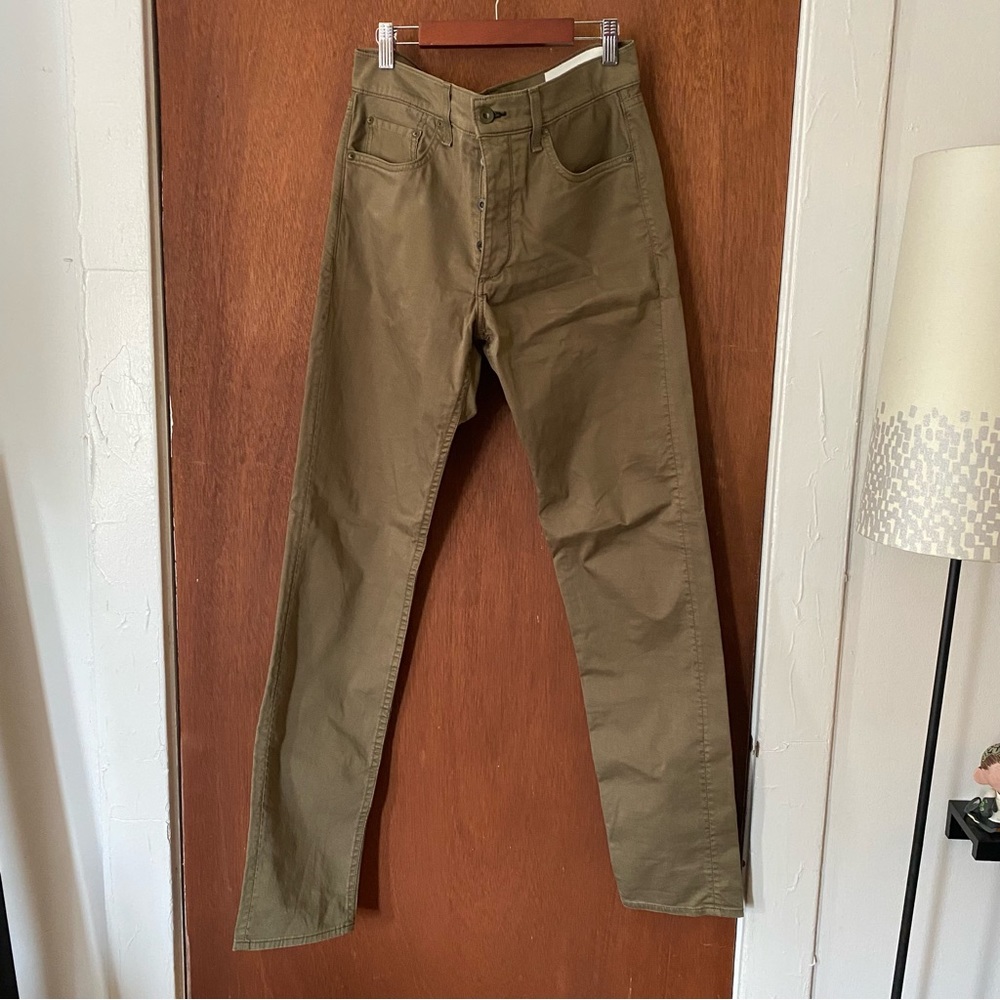 Rag and Bone Lightweight army khaki fit 2 slim pants size 31